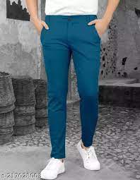 Skinny Fit Ankle Length Flat-Front Trousers